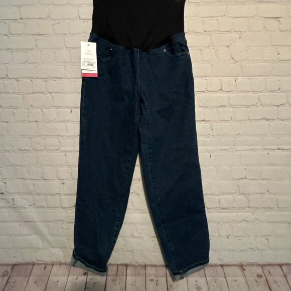 Isabel Maternity by Ingrid & Isabel Women’s Blue Jeans with Crossover Panel – Si - Picture 1 of 3